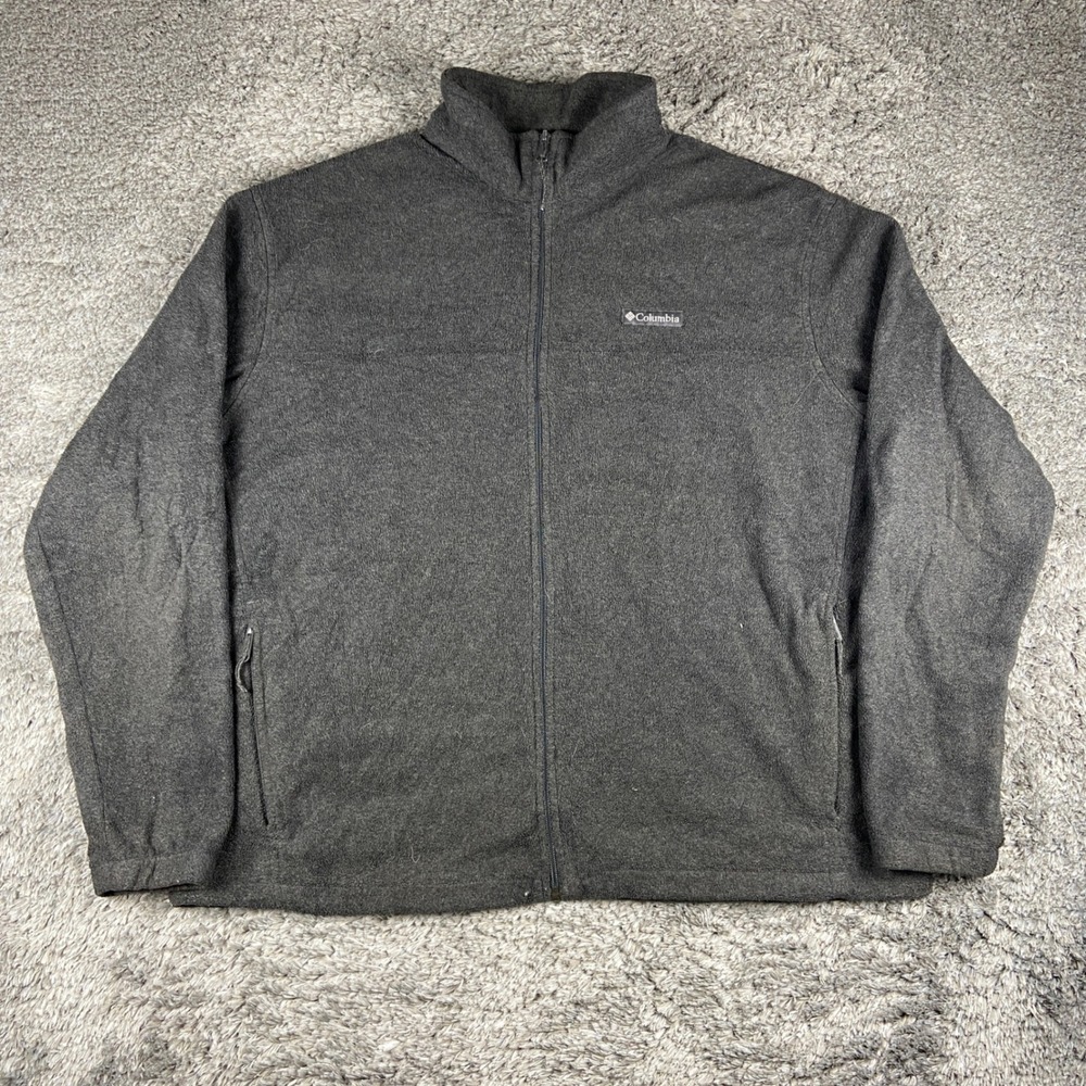 Columbia Steens Mountain 2.0 Full Zip Fleece Jacket Men XXL Grey Full Zip Winter